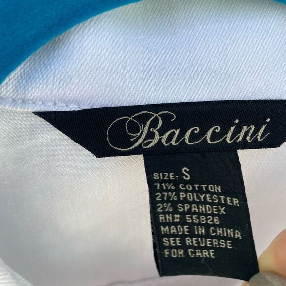 Baccini Women's Sleeveless White Denim Vest Size S Button-Down Classic C… - Picture 7 of 9
